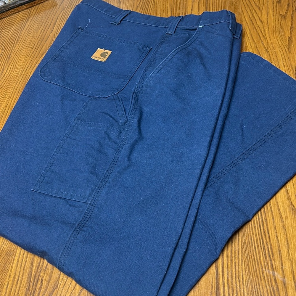 New Carhartt Navy Blue Work Pants 36/30